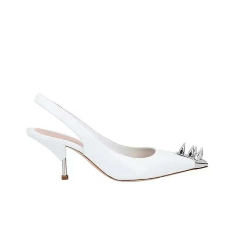 Alexander McQueen Punk High Heels Women's White-1