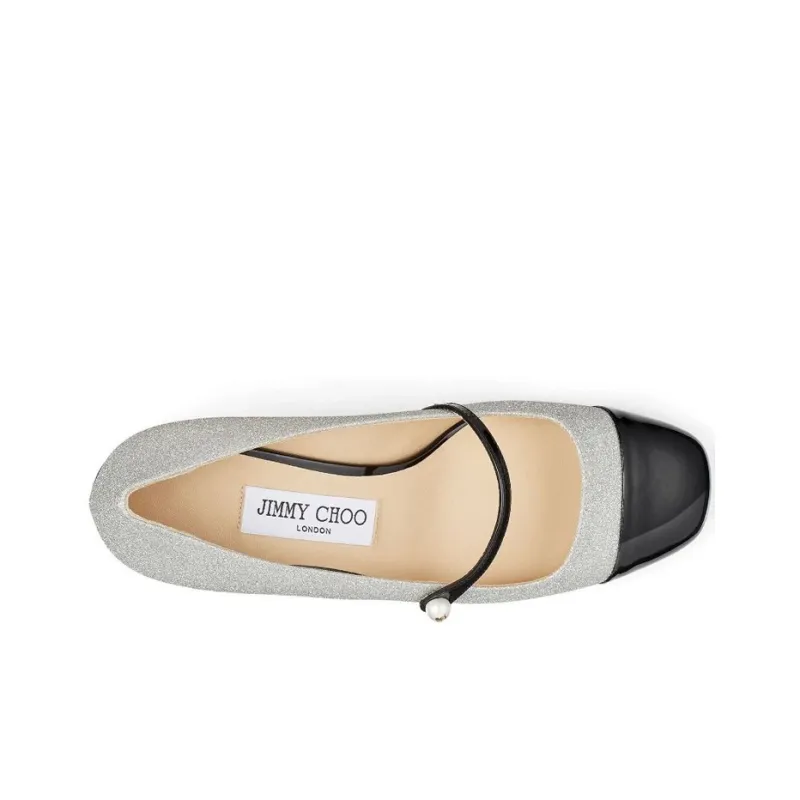 Jimmy Choo Block Heel High Heels 4.5cm Women's Silver Black-3