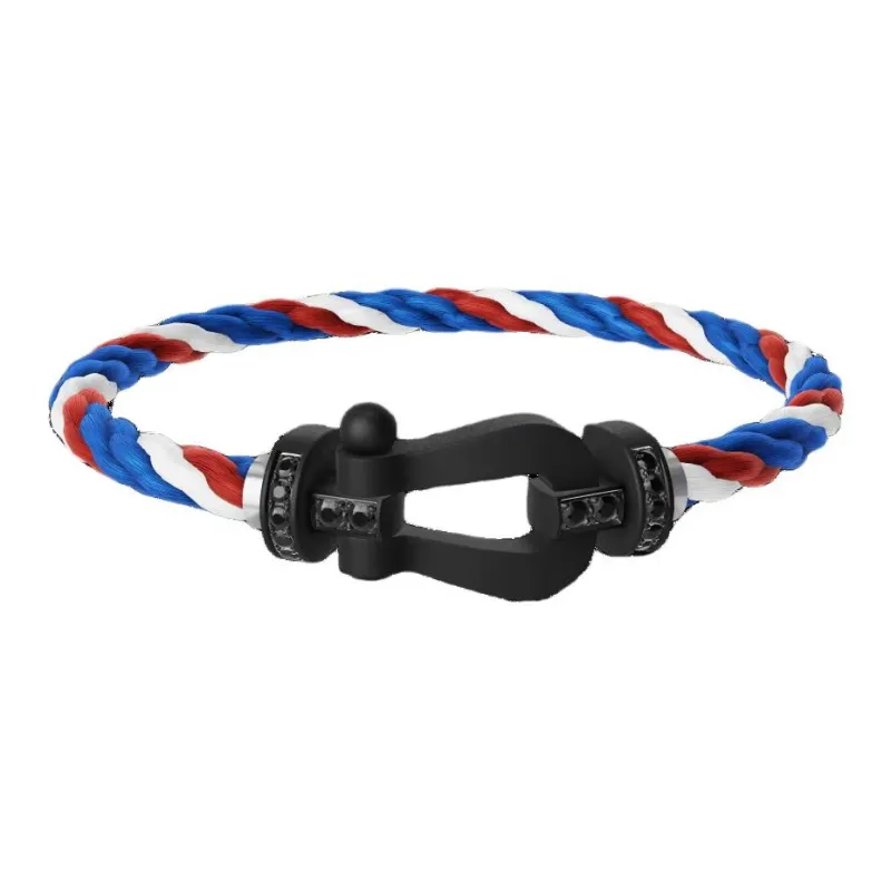 FRED Black Titanium Bracelets Men's Blue-0