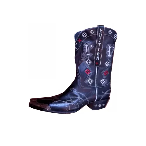 timberland puma x LOUIS VUITTON Ankle Boots Women's Black White Red