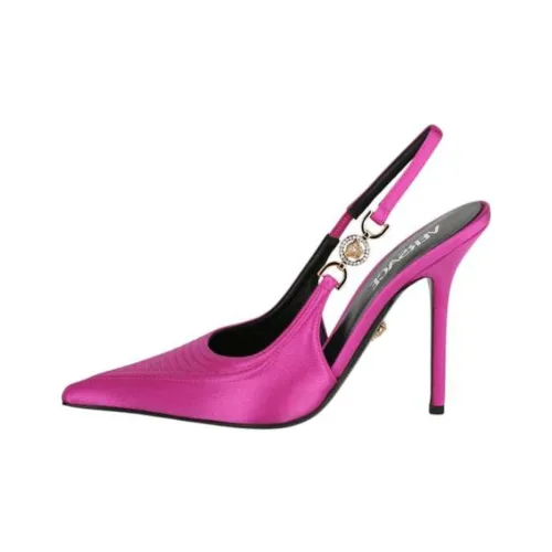 VERSACE Medusa '95 Corset Slingback Pumps Bright Pink Women's