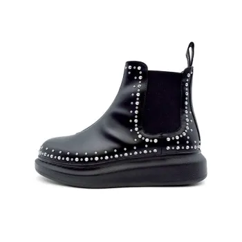 Alexander McQueen Hybrid Chelsea Boots 'Black Studd' Women's