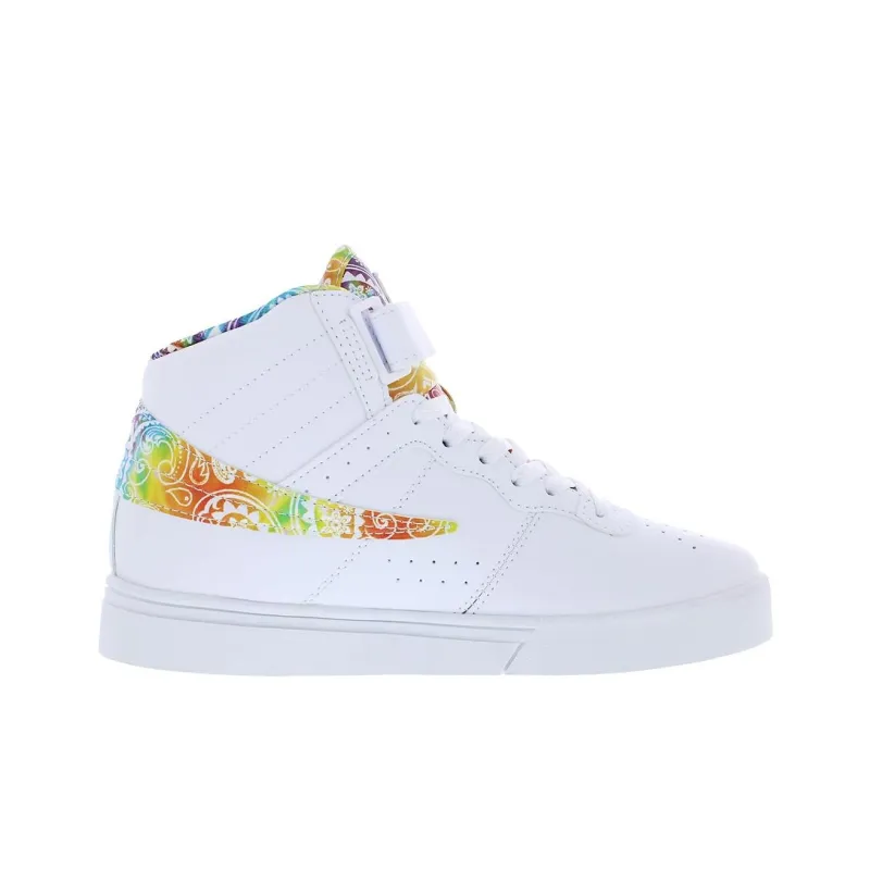 FILA Vulc 13 Anti Slip Wear Resistant Mid Top Skateboard Shoes Women's White-1