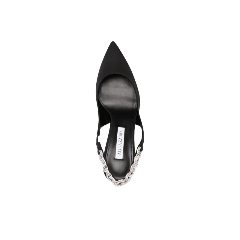 AQUAZZURA 90mm Crystal-embellished Slingback Pumps-4