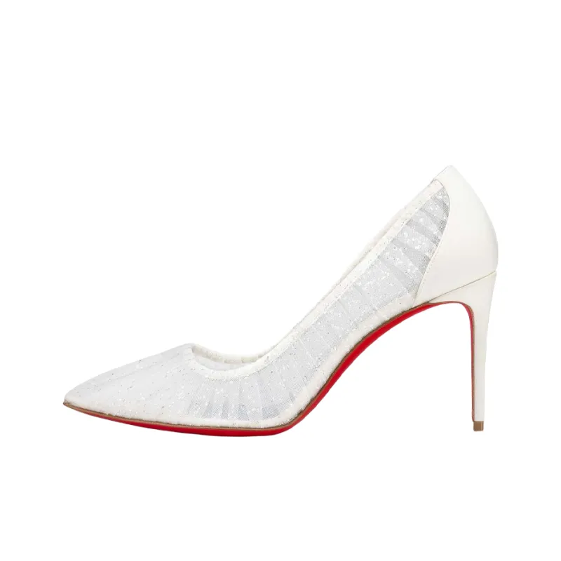 CL LUBOTING Slim Heel High Heels 8.5cm Women's White-0