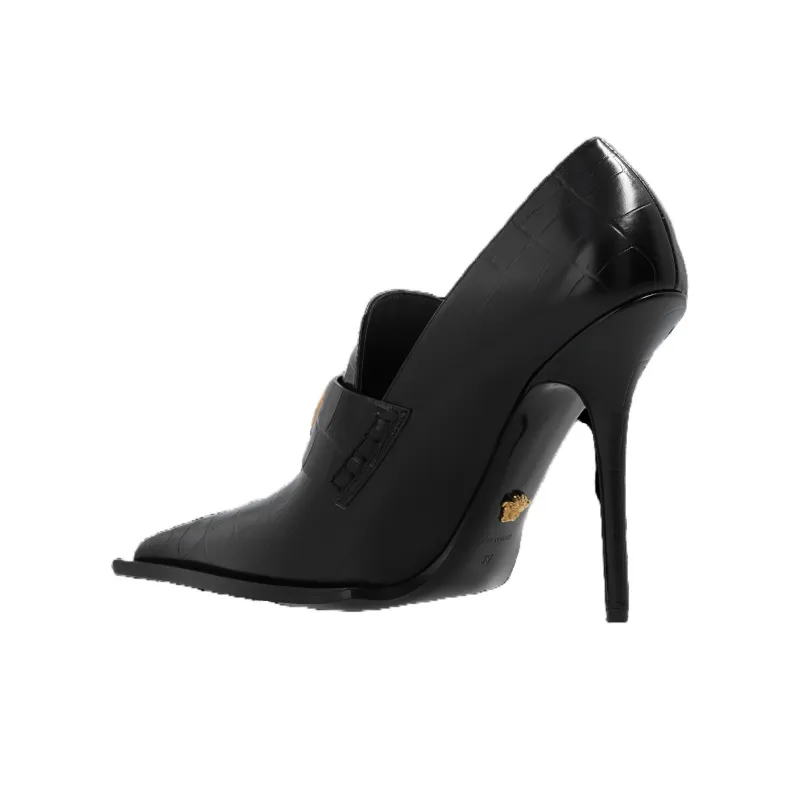 VERSACE Alia 115mm Leather Pumps-3