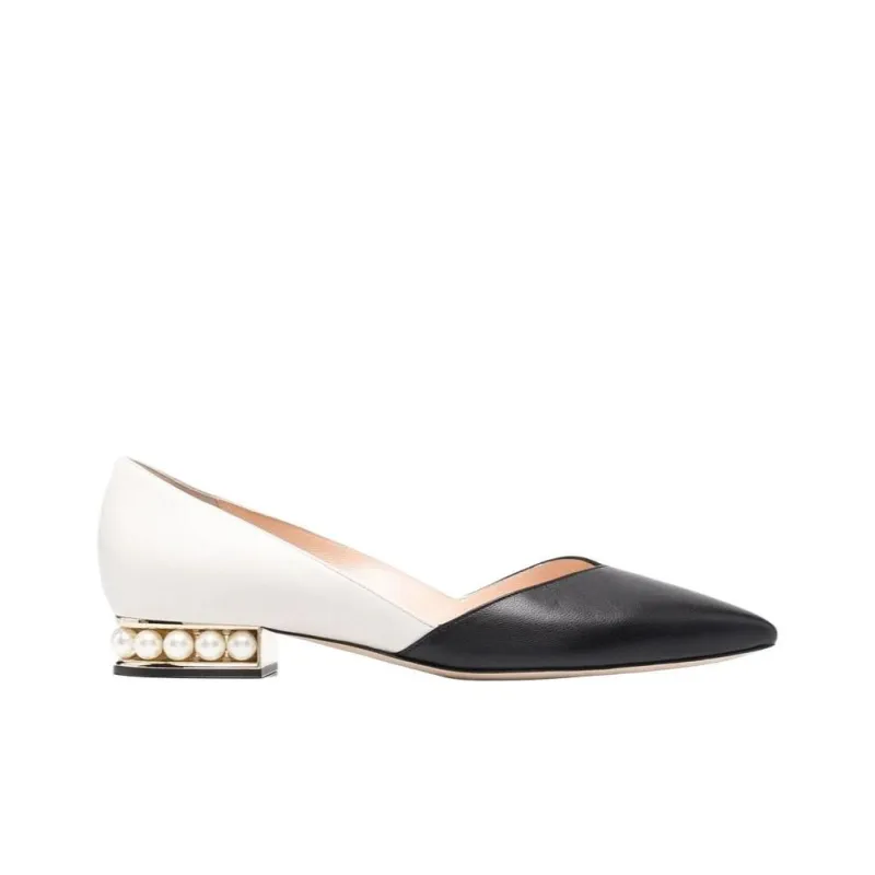 NICHOLAS KIRKWOOD Chunky Heel High Heels 3cm Women's White Black-1