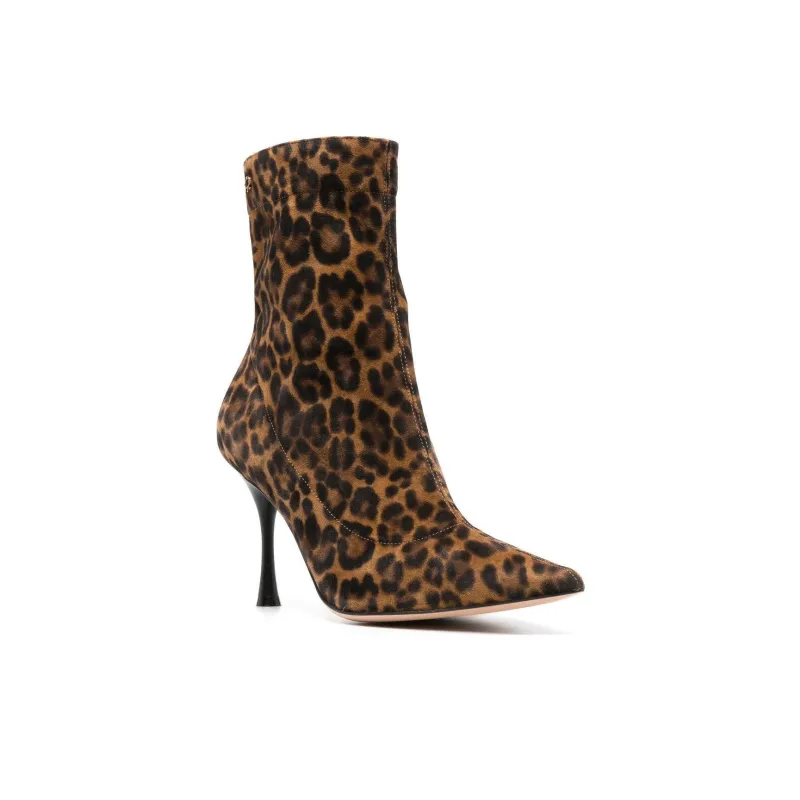 GIANVITO ROSSI Dunn 85mm Leopard-print Boots-1
