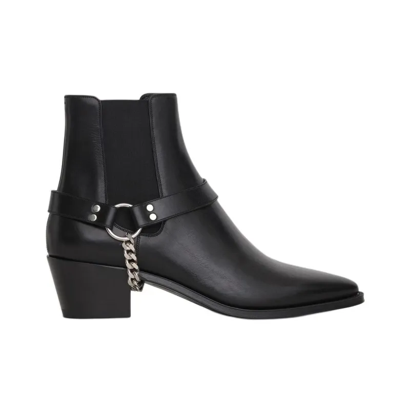 CELINE Camargue Chelsea Boots 6cm Men's Black-1