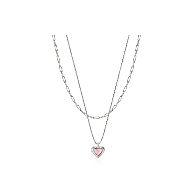 BOONEE ALUS White Gold Plated Copper Necklaces Women's-0