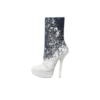 DSQUARED 2 120mm Painterly print Leather Boots Women's