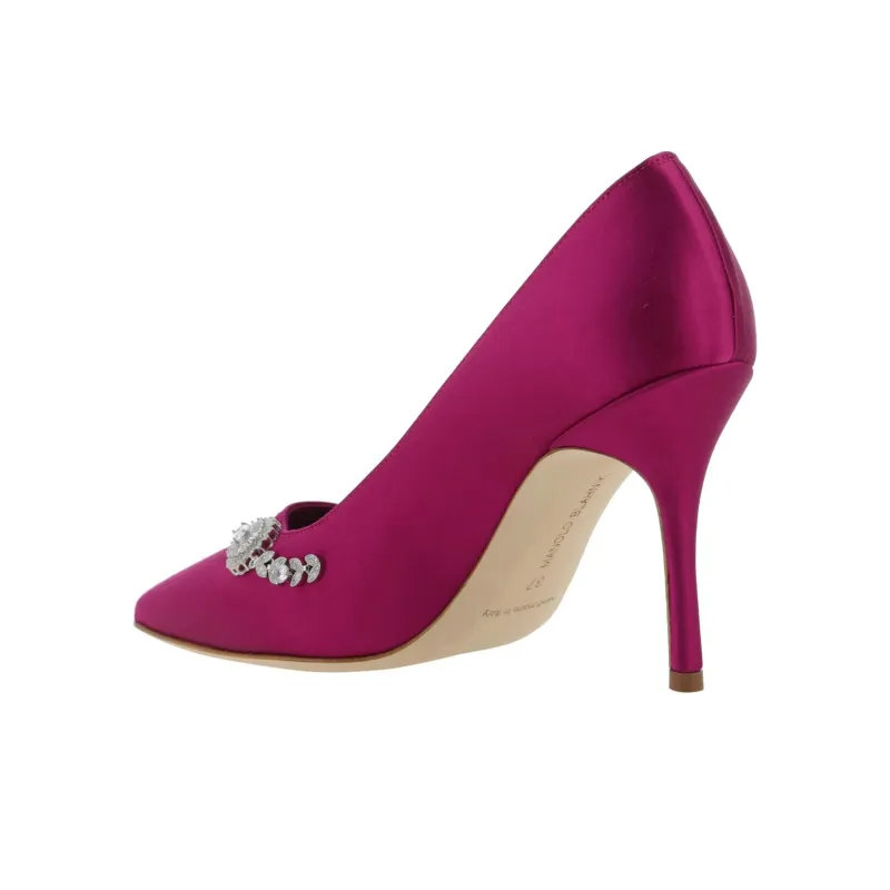 MANOLO BLAHNIK Lamik Slim Heel High Heels 9cm Women's Fuchsia-3