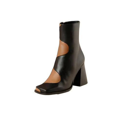 ALOHAS Ankle boots Carol 8cm Women's Black Brown