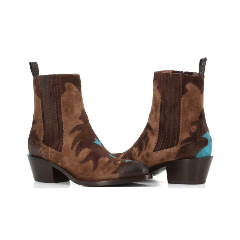 SARTORE Chelsea Boots 4.5cm Women's Brown-4