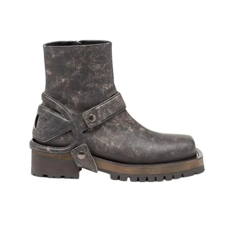 DIESEL Ankle Boots Men Brown-1