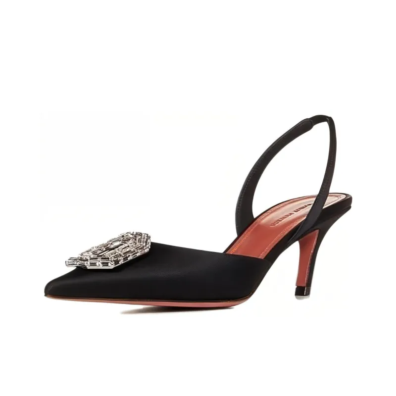 AMINA MUADDI Embellished Pointed Toe Pumps-3