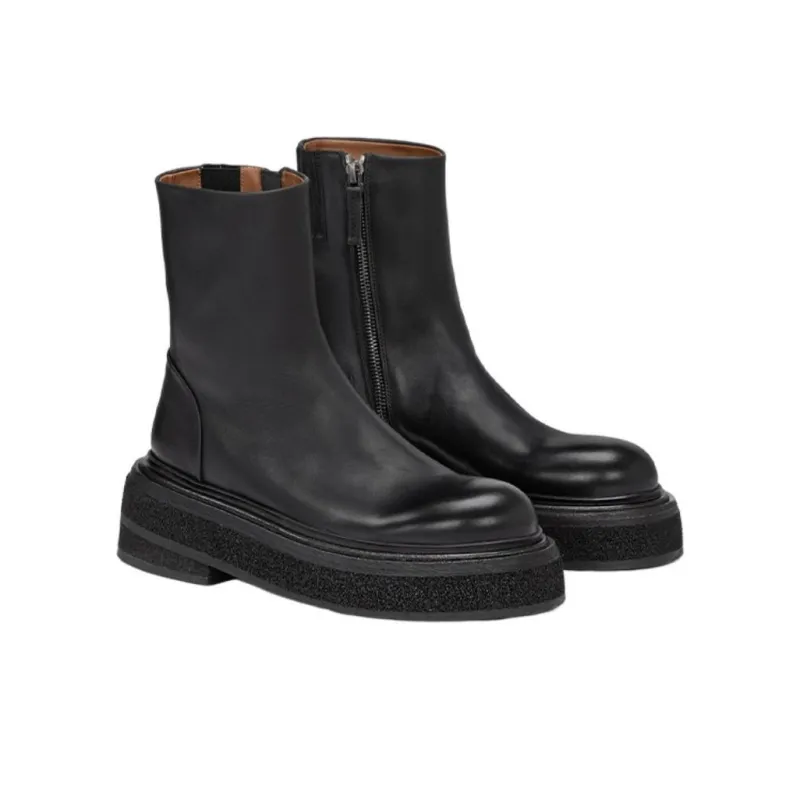 Marsèll Chunky Leather Ankle Boots-2