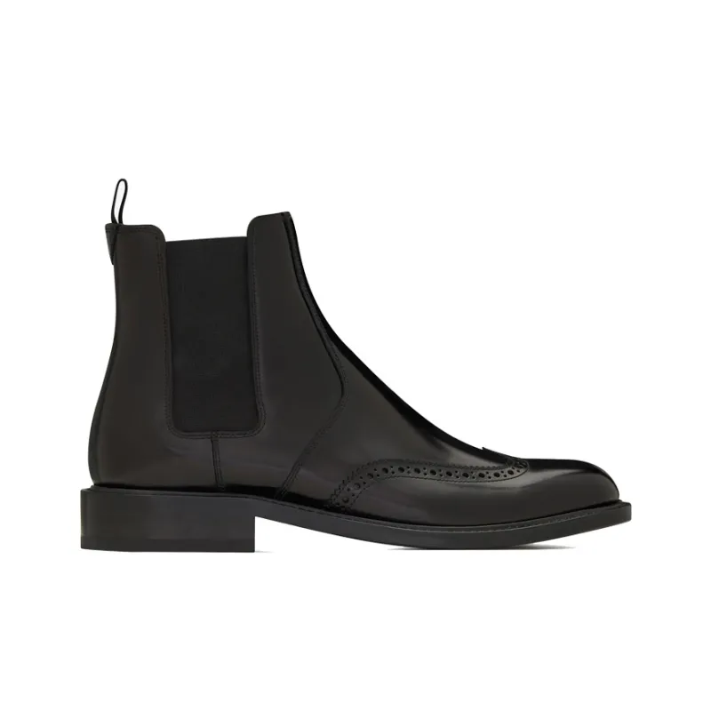 SAINT LAURENT Army Ankle Length Chelsea Boots Men's Black-1