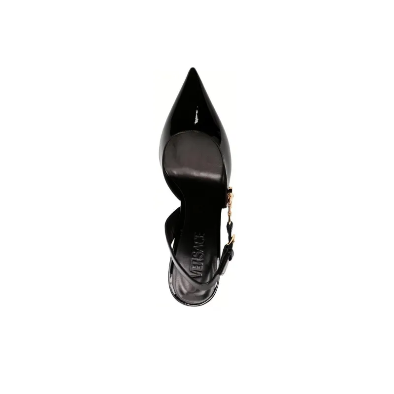 VERSACE Safety Pin 85mm Slingback Pumps-4