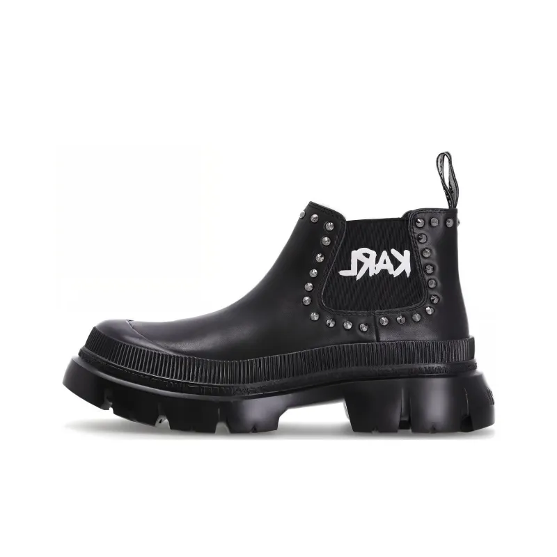 KARL LAGERFELD Chunky Logo-print Chelsea Boots-0
