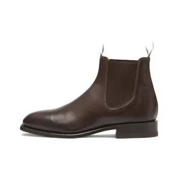 R.M.WILLIAMS Signature Craftsman Short Chelsea Boots Men's Dark Brown