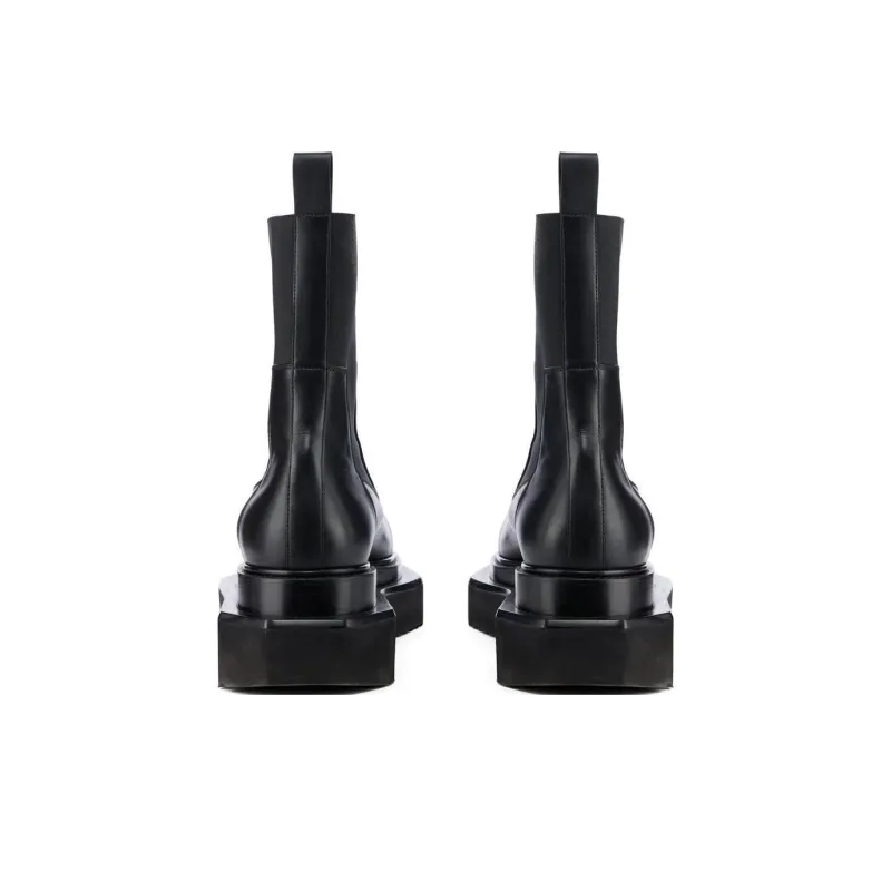 RICK OWENS/RO Short Chelsea Boots Men's Black-3