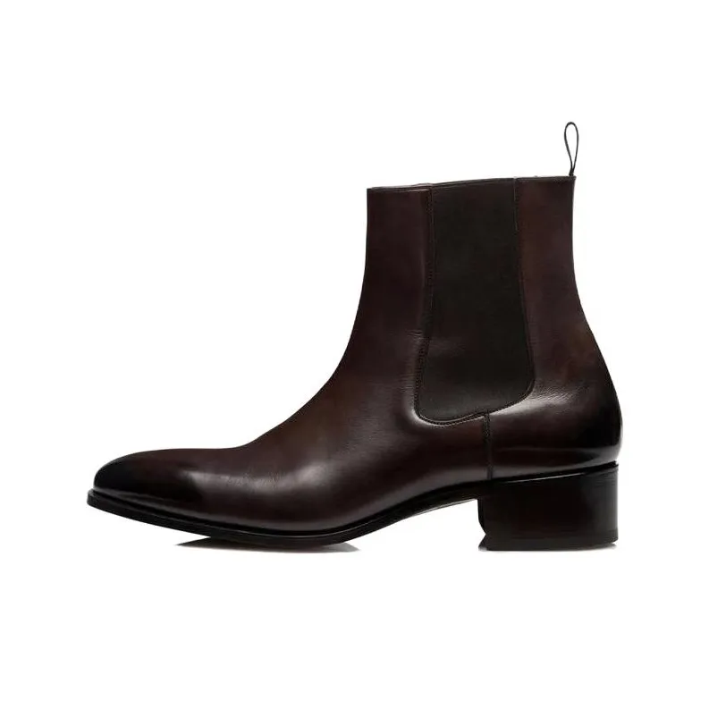 TOM FORD Short Chelsea Boots 4cm Men's Umber-0