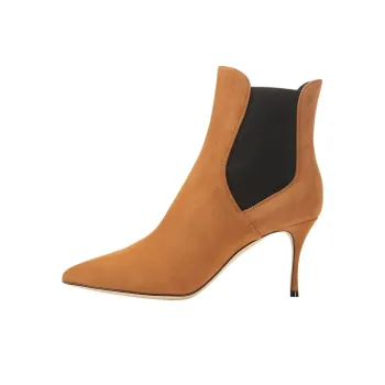 SERGIO ROSSI Godiva Short Chelsea Boots 7.5cm Women's Brown