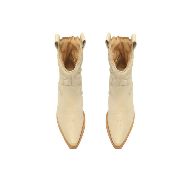 Schutz Zachy Ankle Boots 3cm Women's Beige-4