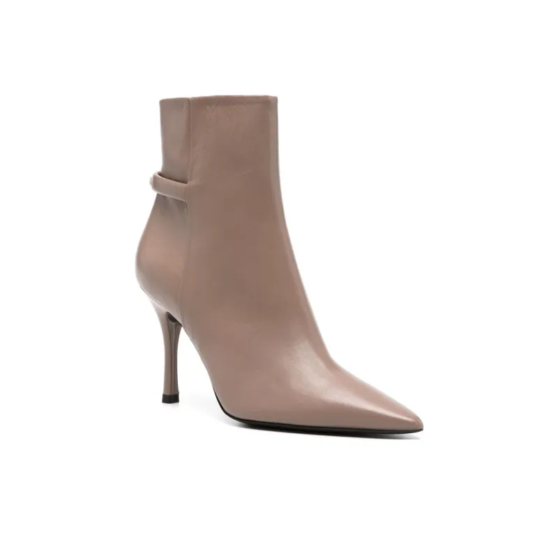 Furla Core 100mm Leather Ankle Boots-2
