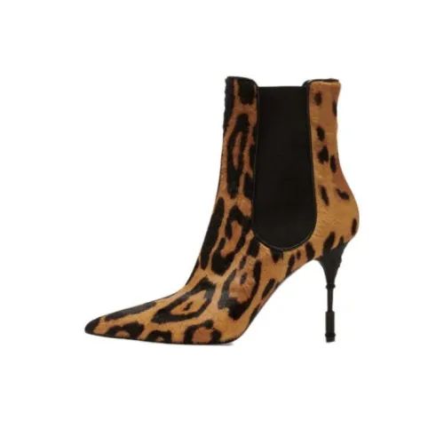 BALMAIN Short Chelsea Boots Women's Brown