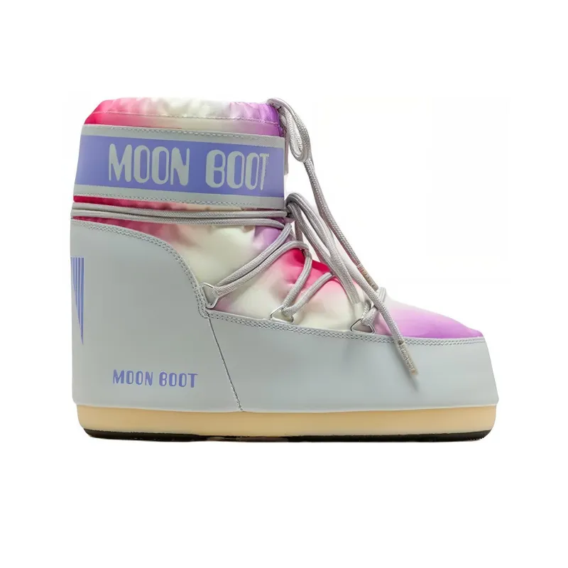 Moon Boot Icon Low Tie Dyed Lace Up Boots-1