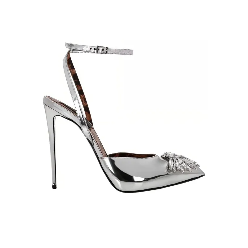 PHILIPP PLEIN Mirror 100mm Crystal-embellished Pumps-1