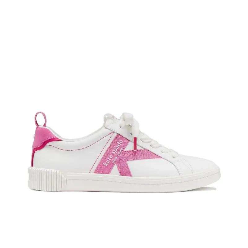 Kate Spade Low-Top Skateboard Shoes Women's Pink White-1