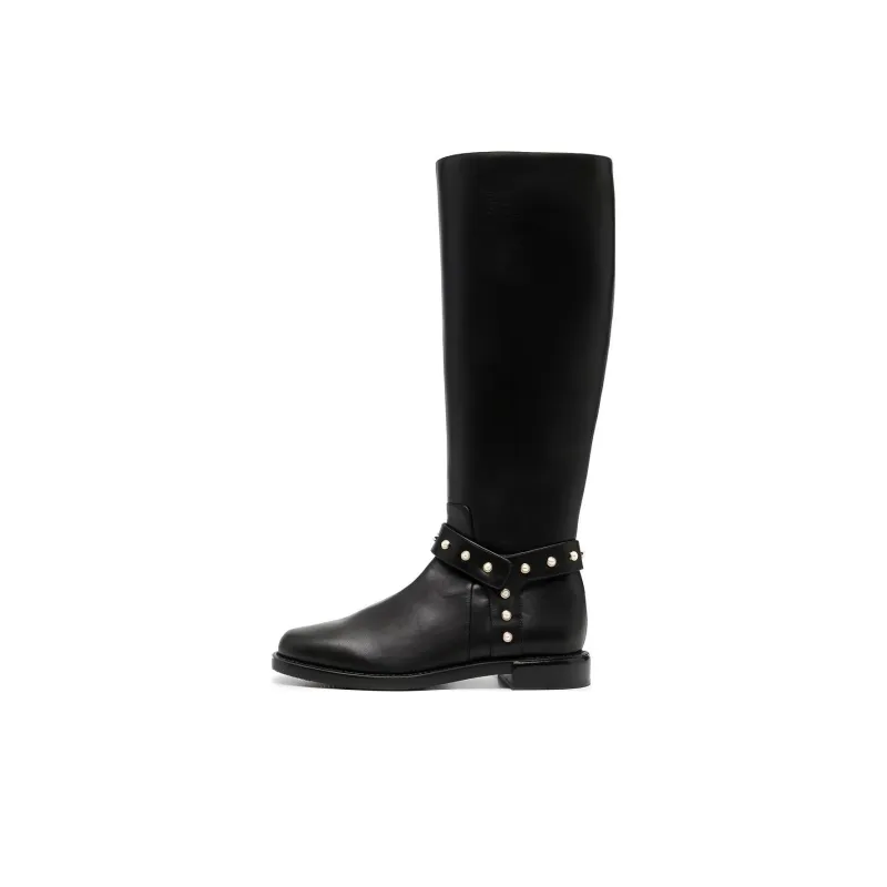 stuart weitzman Studded Knee-high Leather Boots-0