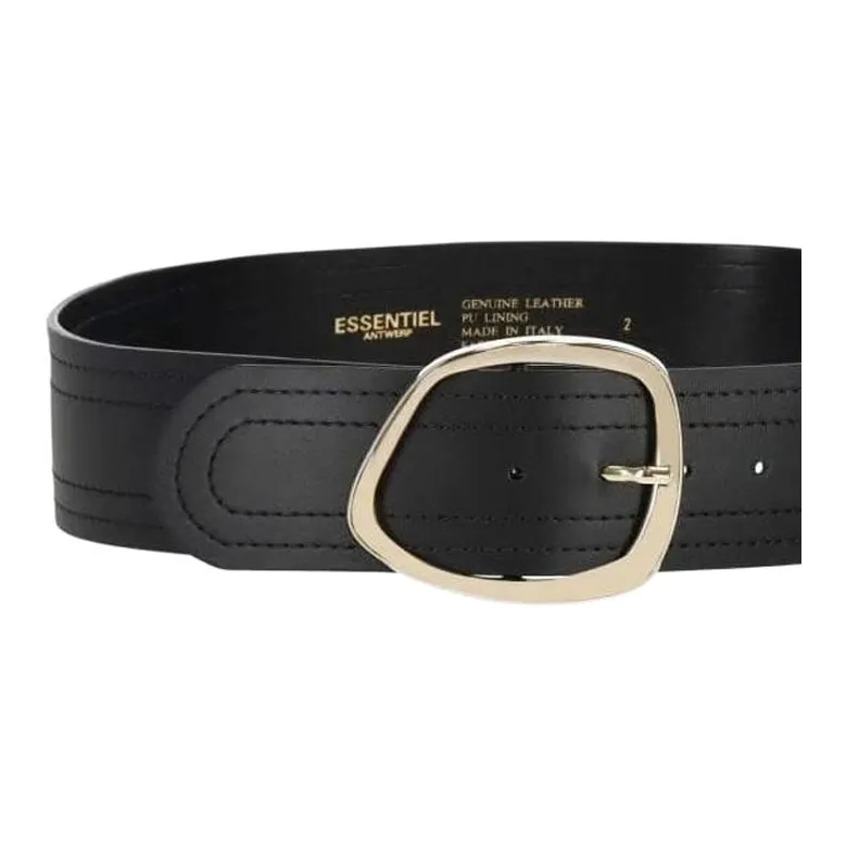 ESSENTIEL ANTWERP Leather Leather Belts Women's Black Width 6CM-1