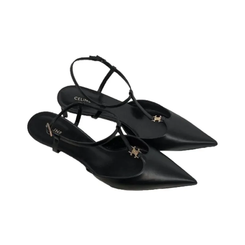 CELINE Slim Heel High Heels Women's Black-4