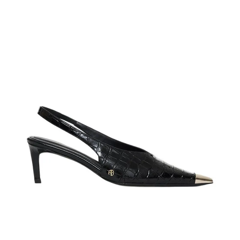 Anine Bing Nina Slim Heel High Heels 6cm Women's Black-1