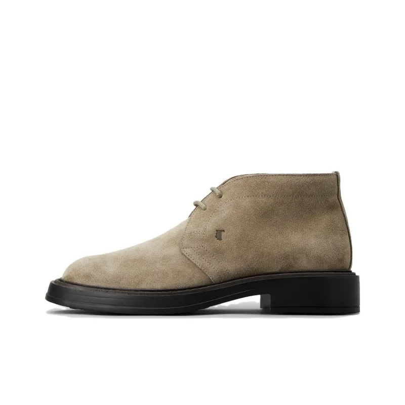 TOD'S Desert Round Toe Lace Up Boots-0