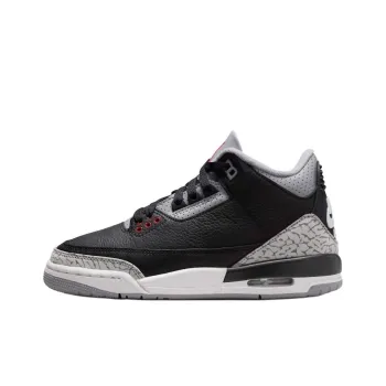 Jordan Air Jordan 3 Anti Kick Cushioning Mid Top Children's Basketball Shoes Black Teenagers