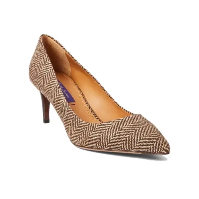 Polo Ralph Lauren Dinah Slim Heel High Heels 6cm Women's Brown-2