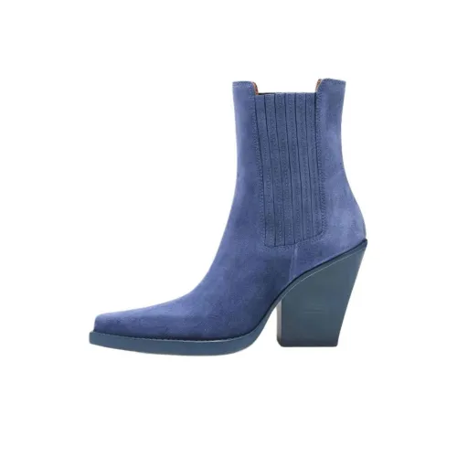 Paris Texas Short Chelsea Boots 10cm Women's Blue
