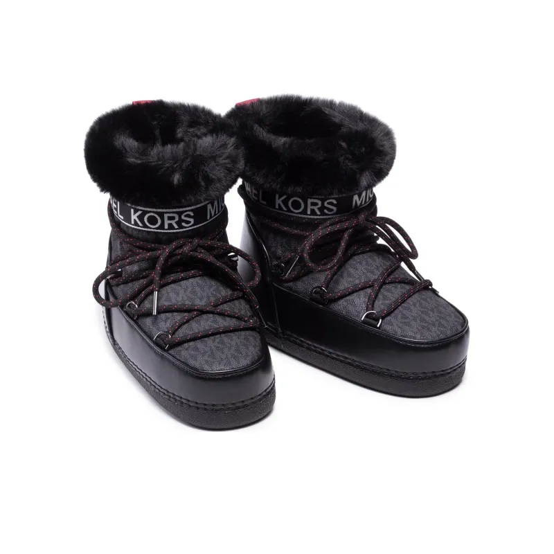 MICHAEL KORS Zelda Metallic Logo Snow Boots Women's-3
