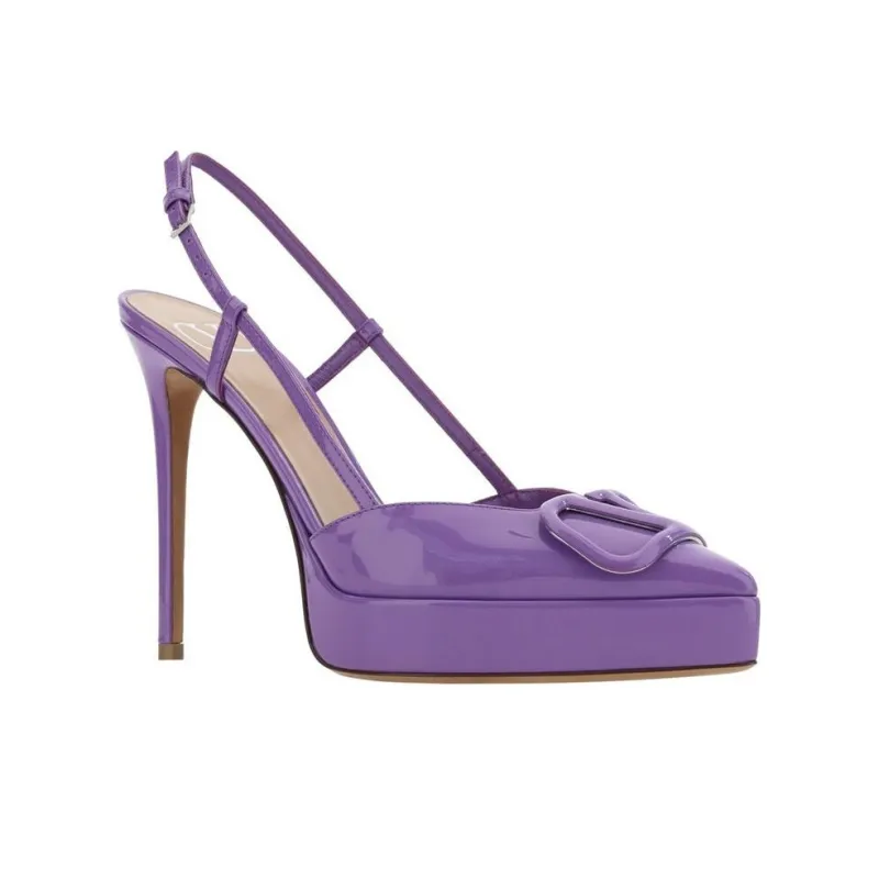 Valentino Slim Heel High Heels Women's Purple-2