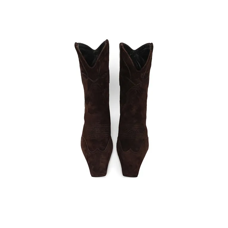 KHAITE Dallas Ankle Boots Women's Brown-4