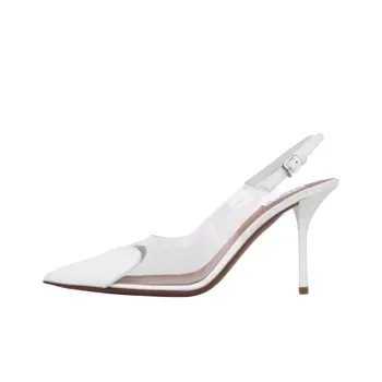 Alaia LE CŒUR Slim Heel High Heels Women's White