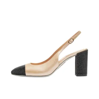 RENE CAOVILLA Kristen Chunky Heel High Heels 8cm Women's Gold