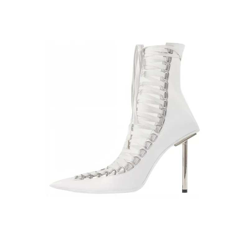 Balenciaga Corest Slim Heel High Heels Women's White-0