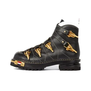 THOM BROWNE· Vitello Ankle Boots Men's Black