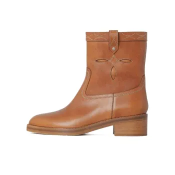 CELINE Folco Ankle Boots Women's Brown